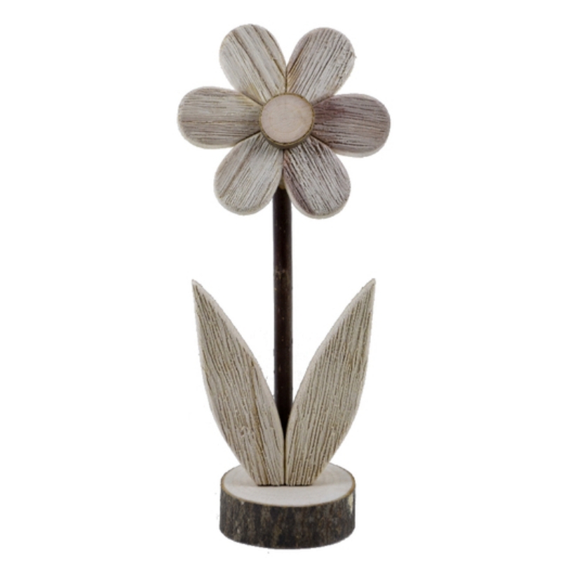 Jarná dekorácia drevená kvetina veľká 38cm