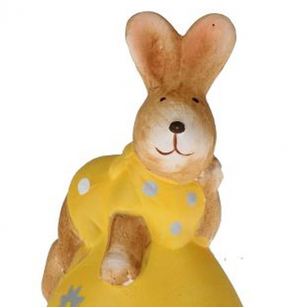 Jarná dekorácia keramický zajac