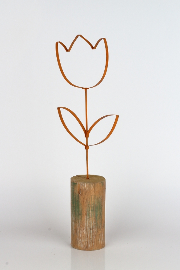 Jarné dekorácie kovový tulipán 46cm