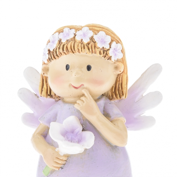 Jarná dekorácia na stôl víla s kvetinou