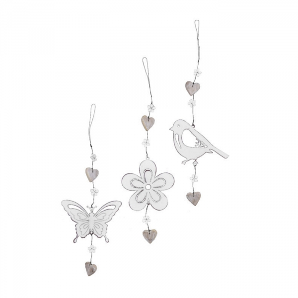 Jarná dekorácia s vtáčikom 37cm