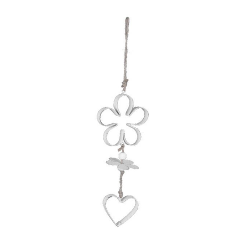 Jarná výzdoba záves s kvetinou 9x38cm