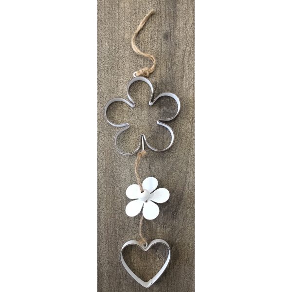 Jarná výzdoba záves s kvetinou 9x38cm