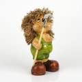 Stojací ježko s hrabľami 17cm