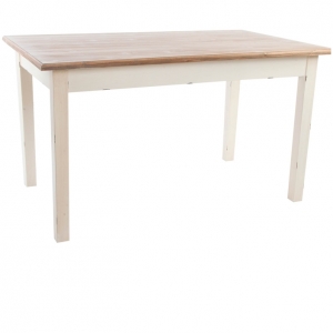 Jedálenský stôl biely s patinou 163x81x76cm