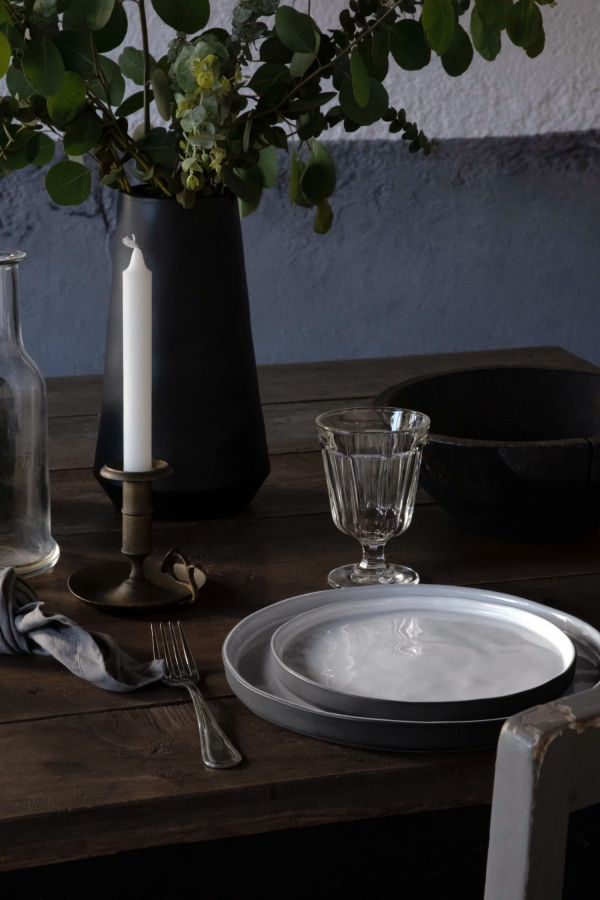 Jedálenský tanier 27cm šedo-biely LAGOA