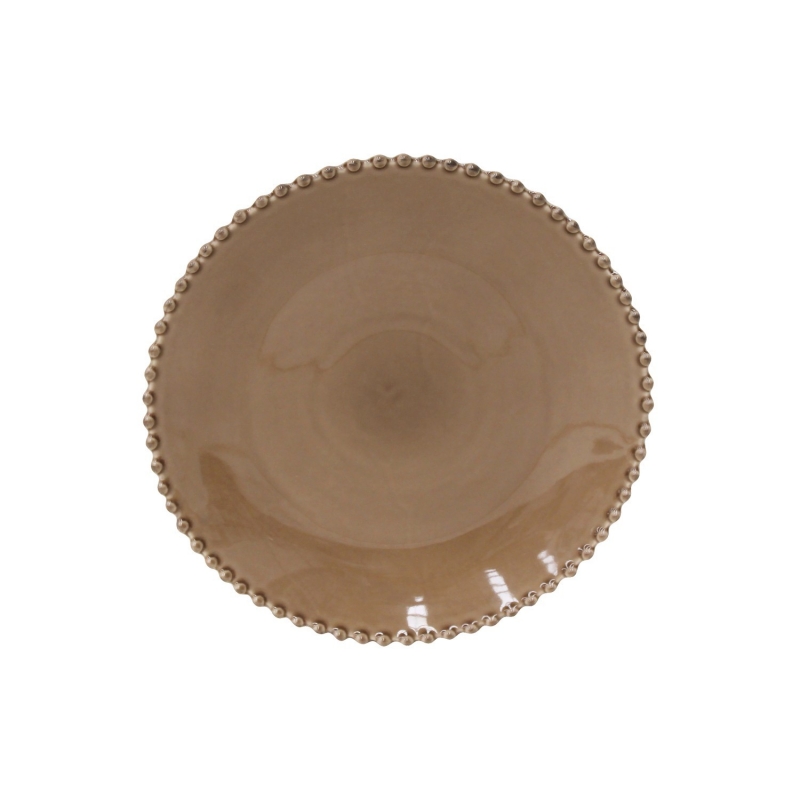 Jedálenský tanier PEARL kávový 28cm