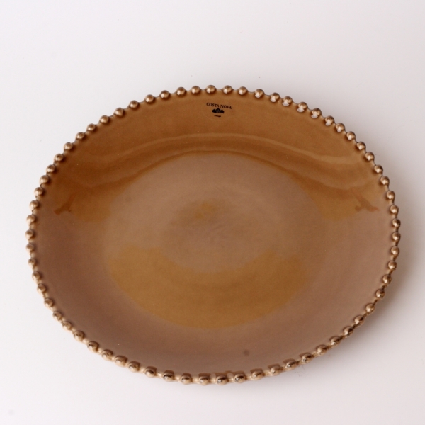 Jedálenský tanier PEARL kávový 28cm