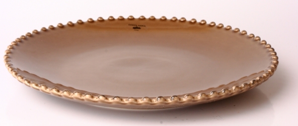 Jedálenský tanier PEARL kávový 28cm