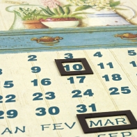 Magnetický kalendár konvalinky 25x33cm