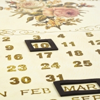 Magnetický kalendár ruža 25x33cm