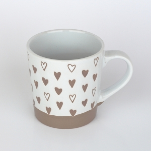 Kameninový hrnček srdce svetlý 473ml
