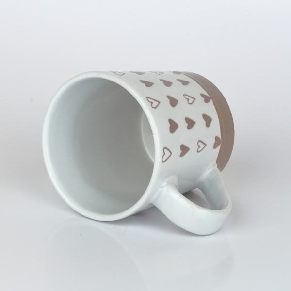 Kameninový hrnček srdce svetlý 473ml