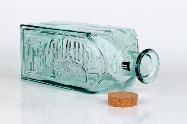 Sklenená fľaša s korkovým uzáverom 2l