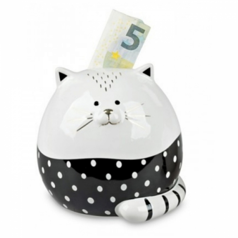 Pokladnička na peniaze mačka 12cm