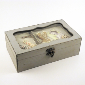 Kazeta na šitie drevená