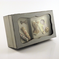 Kazeta na šitie drevená