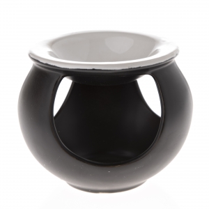 Keramická aromalampa veľká čierna 12x12x10,5cm