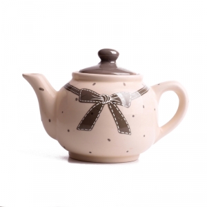 Keramická čajová konvice Grey dot 13,5x21cm