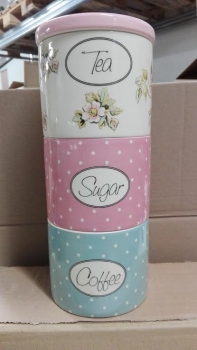 Keramická dóza na kávu / čaj / cukor Rose 29,5x13cm