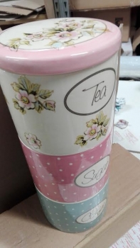 Keramická dóza na kávu / čaj / cukor Rose 29,5x13cm