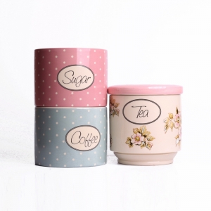 Keramická dóza na kávu / čaj / cukor Rose 29,5x13cm