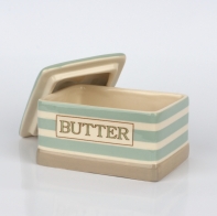 Keramická dóza na maslo CREAM AND COUNTRY 12,5x9x7cm