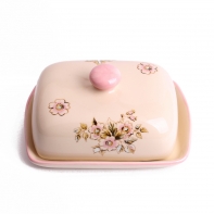 Keramická dóza na maslo Rose 9x18cm