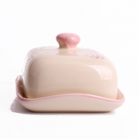 Keramická dóza na maslo Rose 9x18cm