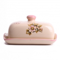 Keramická dóza na maslo Rose 9x18cm