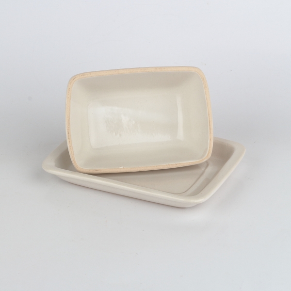 Keramická dóza na maslo so srdcom fialová 18x12cm