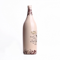 Keramická fľaša / váza krémová 33x10cm