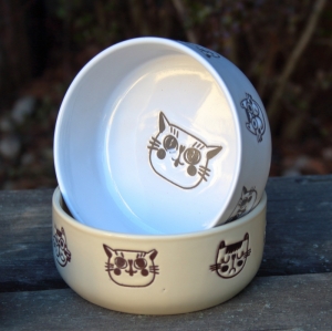 Keramická miska pre mačky biela 300ml