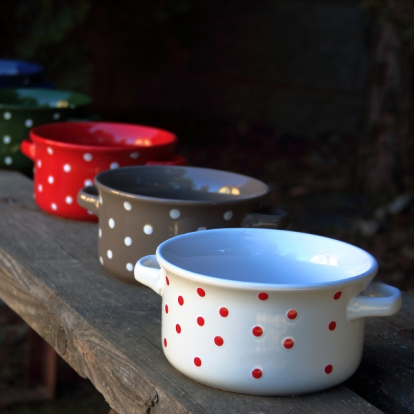 Keramická miska s ušami modrá 560ml