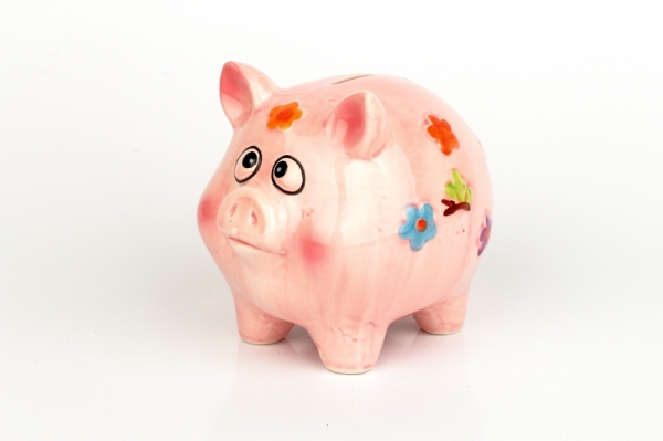 Keramická pokladnička prasiatko ružová