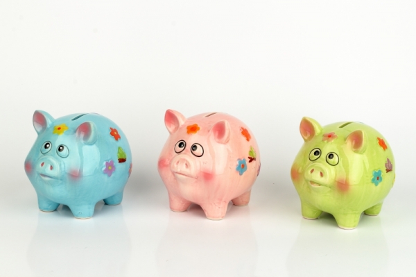 Keramická pokladnička prasiatko ružová