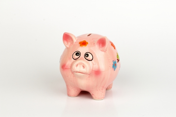 Keramická pokladnička prasiatko ružová