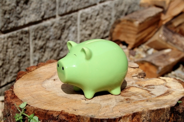 Keramická pokladnička prasiatko zelené