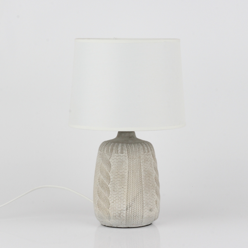 Keramická stolná lampa pletený vzor 22x36cm