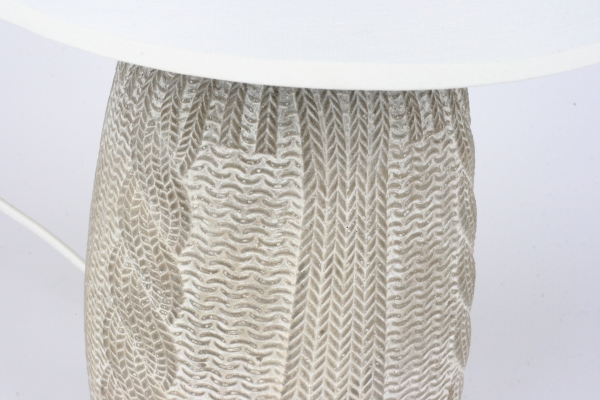 Keramická stolná lampa pletený vzor 22x36cm