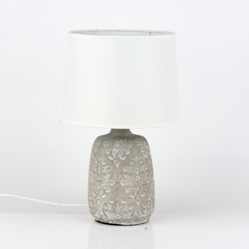 Keramická stolná lampa zámocký reliéf 22x36cm