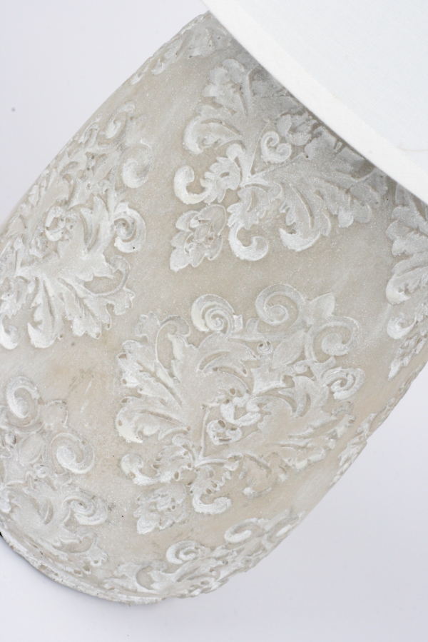 Keramická stolná lampa zámocký reliéf 22x36cm