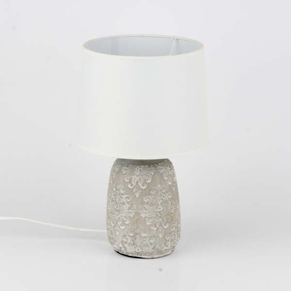 Keramická stolná lampa zámocký reliéf 22x36cm