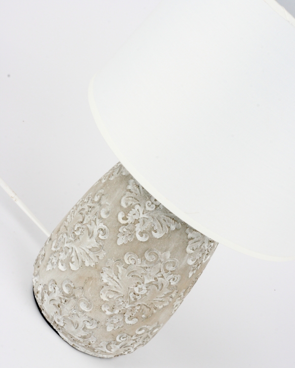 Keramická stolná lampa zámocký reliéf 22x36cm