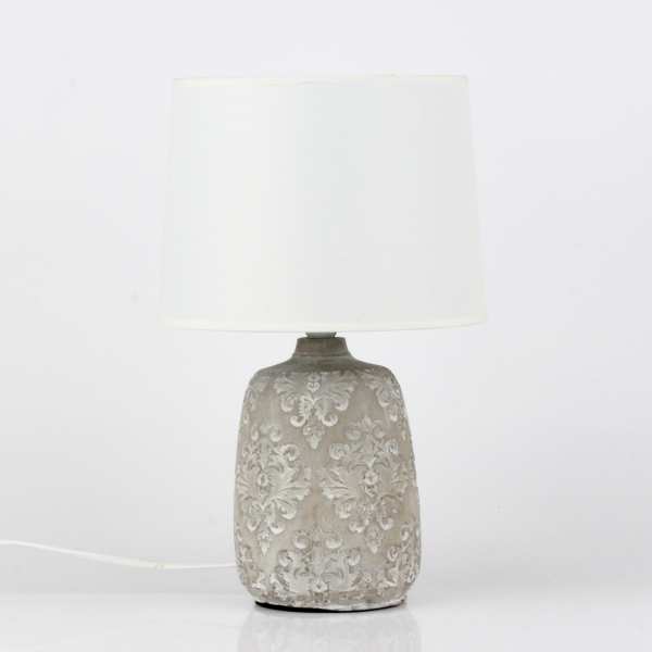 Keramická stolná lampa zámocký reliéf 22x36cm