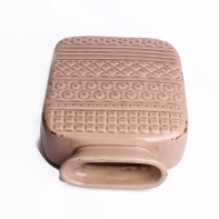 Keramická váza aztécký vzor hnedá 27x20cm