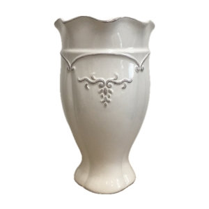 Keramická váza biela 13x13x21,5cm