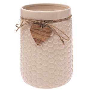 Keramická váza krémová 20,5cm