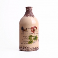 Keramická váza krémová 21x9cm