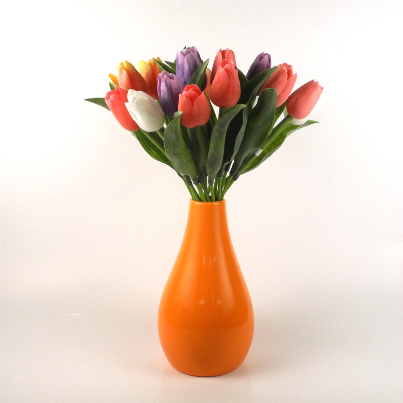 Keramická váza oranžová 22cm